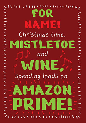Spending Loads Personalised Spoof Christmas Card