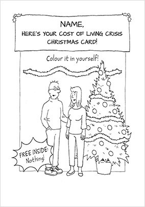 Cost of Living Crisis Personalised Christmas Card