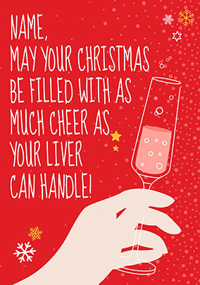 As Much Cheer Personalised Christmas Card
