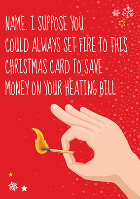 Save Money Personalised Christmas Card