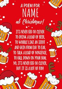 Tap to view Never Clever Beer Personalised Christmas Card