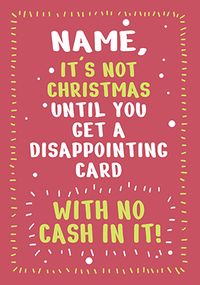 Tap to view No Cash Christmas Card