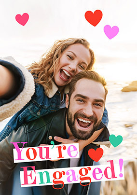 You're Engaged Full Photo Upload Card