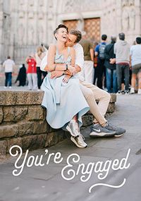 Tap to view You're Engaged Full Photo Portrait Card