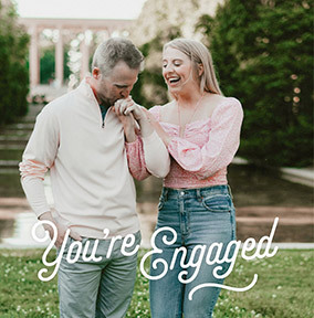 You're Engaged Full Photo Square Card