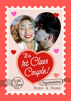 1st Class Couple Engagement Photo Card