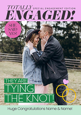 Spoof Magazine Totally Engaged Photo Card