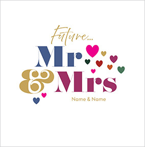 Future Mr & Mrs Engagement Congratulations Card