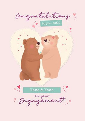 Photo of Bear Proposal Engagement Card