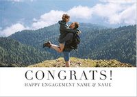 Tap to view Simple Congrats Landscape Engagement Photo Card