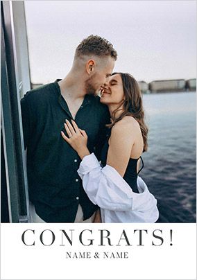 Photo of Simple Congrats Portrait Engagement Photo Card