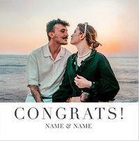 Tap to view Simple Congrats Square Engagement Photo Card