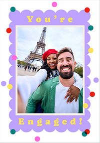 Tap to view Bubble Border Photo Engagement Card