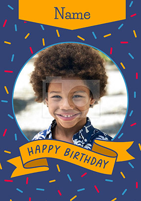 Sprinkles Photo Birthday Card