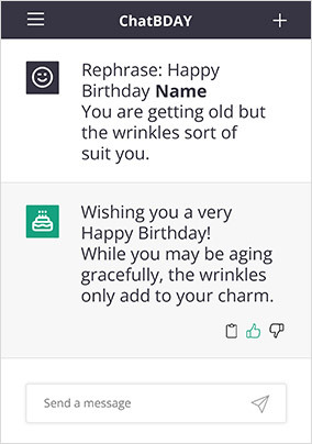 Wrinkles Suit You Personalised Card