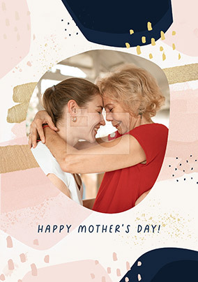 Watercolour photo upload Mother' Day Card
