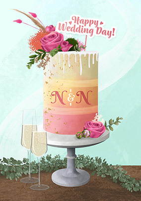 Wedding Cake Personalised Card