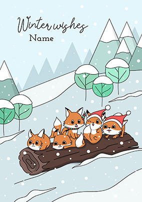 Winter  Wishes Christmas Card