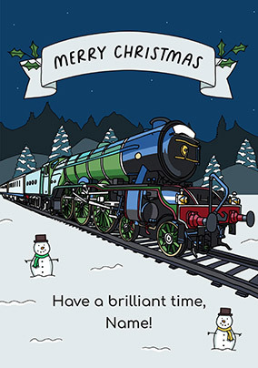 Night Train Christmas Card