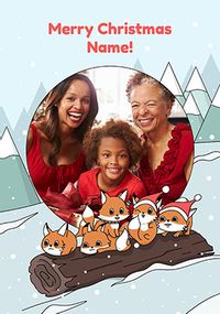 Tap to view Cute Foxes Photo Christmas Card