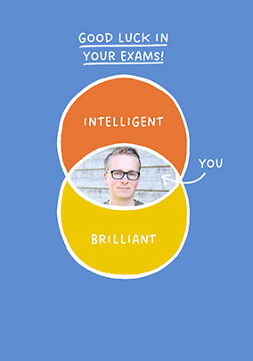 Venn Diagram Photo Exam Good Luck Card