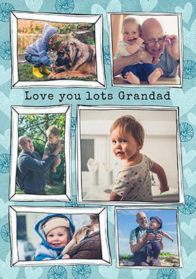Love You Lots Grandad Multi Photo Father's Day Card