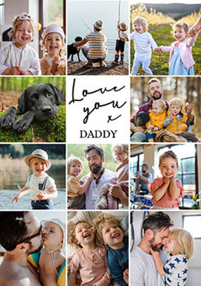 Love You Multi Photo Fathers Day Card