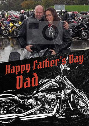 Biker Photo Fathers Day Card
