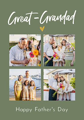 Great Grandad Father's Day Photo Card
