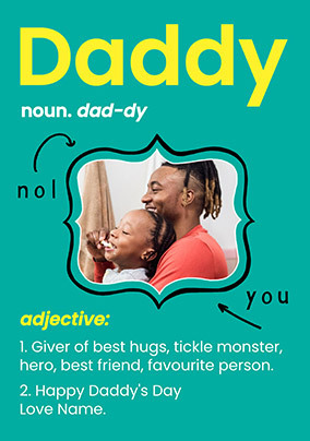 Daddy Framed Photo Father's Day Card