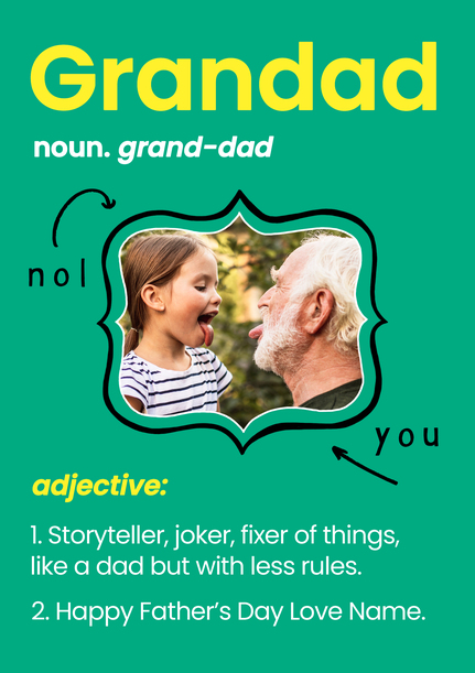 Grandad Photo Framed Father's Day Card