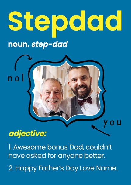 Step Dad Photo Framed Father's Day Card