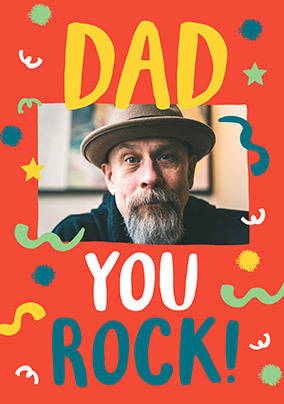 Dad You  Rock Photo Card