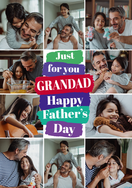 Just For You Grandad 10 Photo Father's Day Card