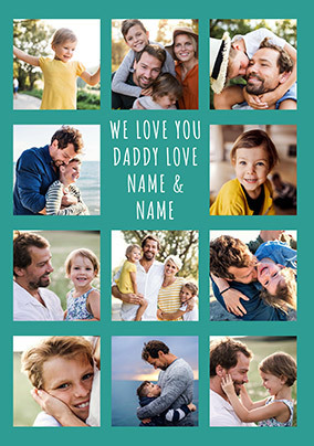 Daddy 11 Photo Father's Day Card