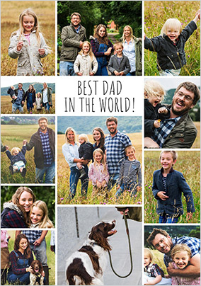 12 Photo Best Dad Father's Day Card