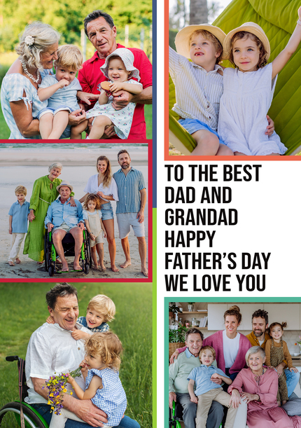 Dad And Grandad Photo  Father's Day Card