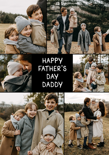 6 Photo Father's Day Card