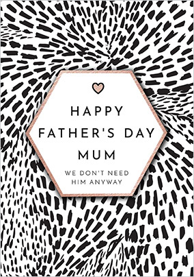 Happy Father's Day Mum Patterned Personalised Father's Day Card