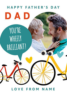 Wheely Brilliant Dad Father's Day Photo Card