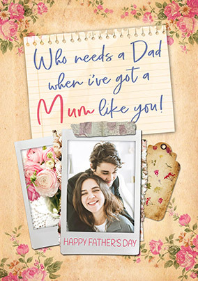 A Mum Like You Photo Father's Day Card