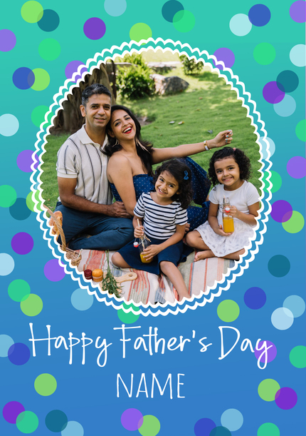 Spotty Dotty Photo Father's Day Card