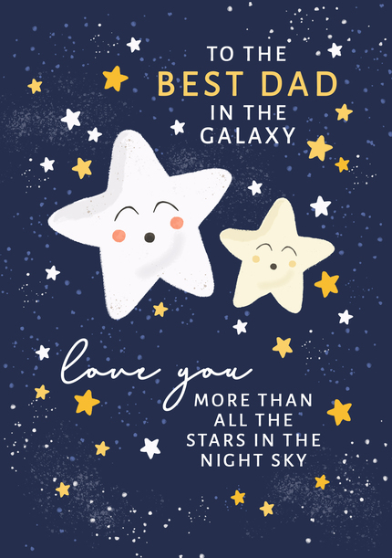 Sun Moon Stars Father's Day Card