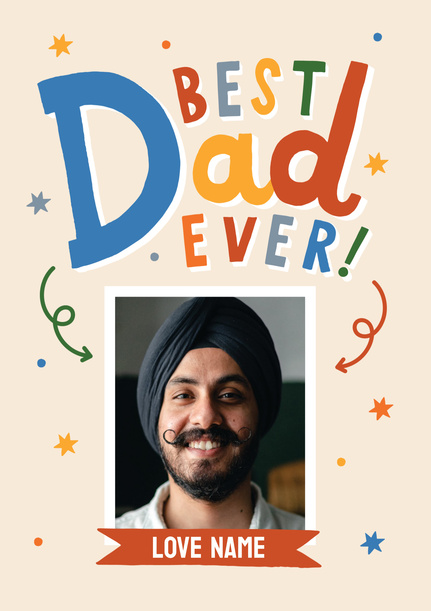 Best Dad Ever Father's Day Photo Card