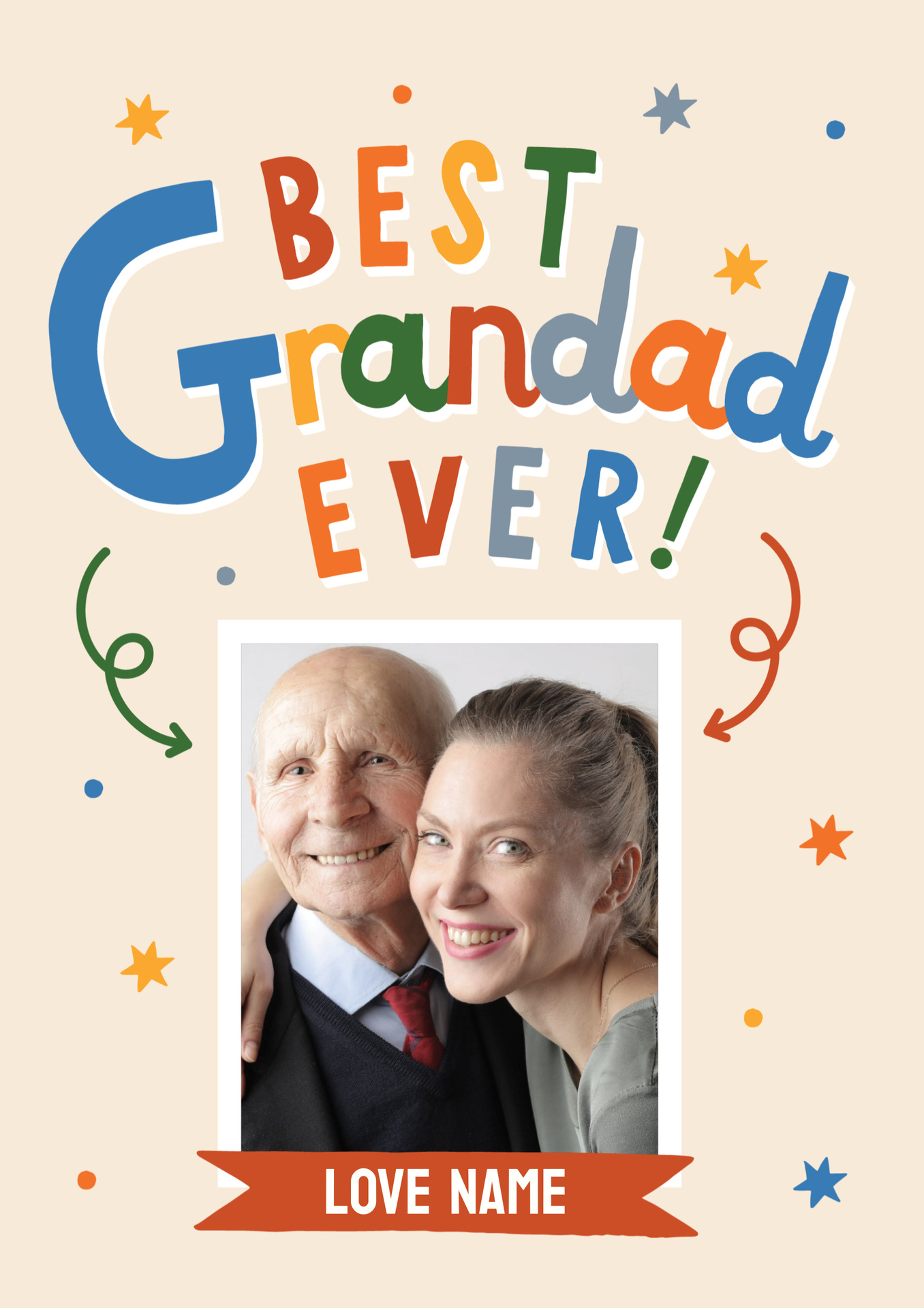 Best Grandad Ever 1 Photo Card