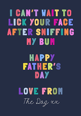 Funny Father's Day Card From The Dog