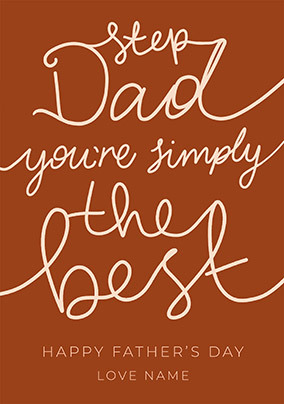 Simply the Best Step Dad Father's Day Card