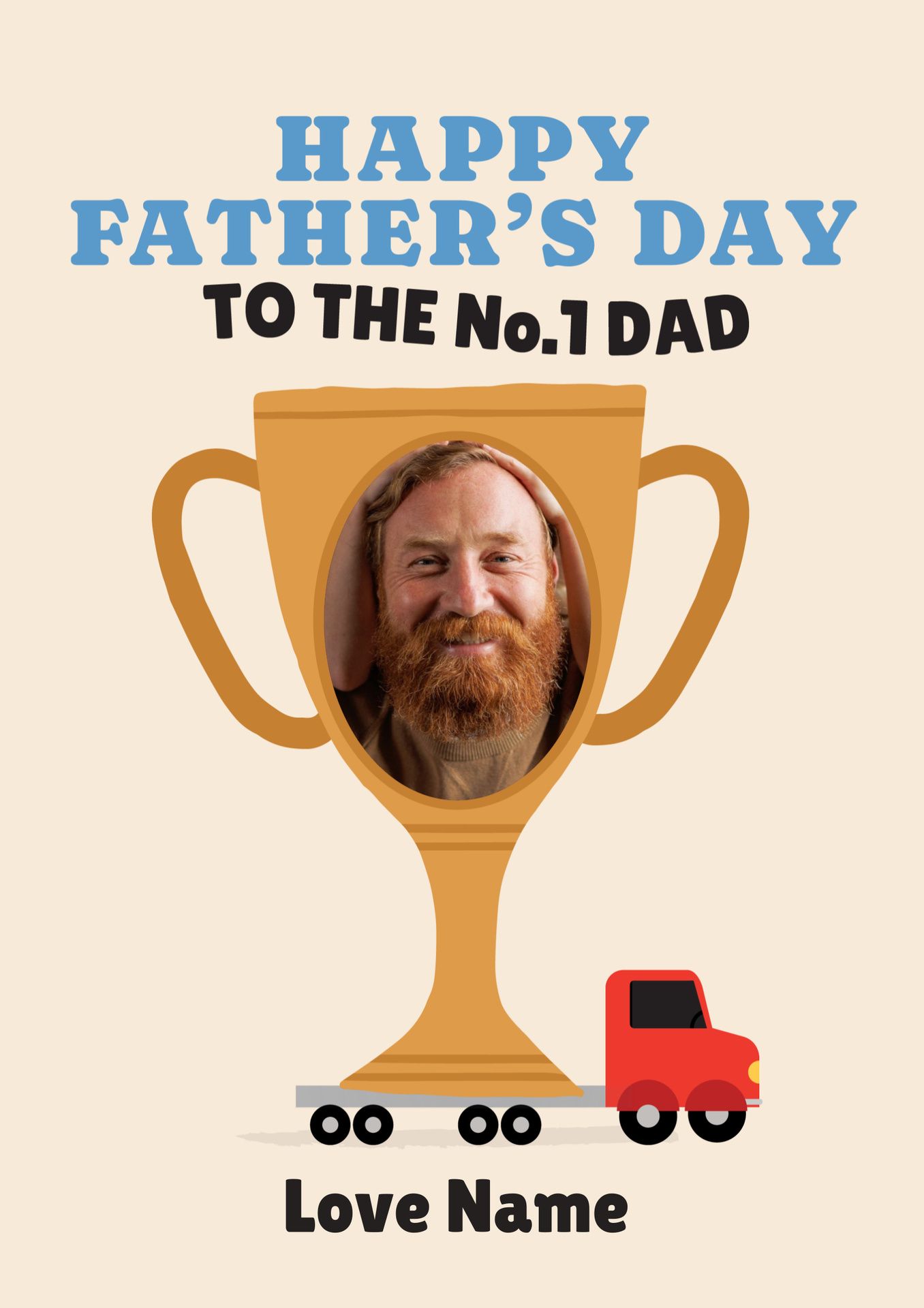 No.1 Dad Award Photo Upload Card