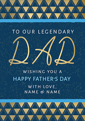 Legendary Dad Father's Day Card