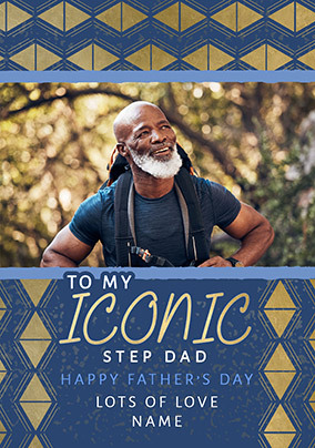 Iconic Step Dad Photo Upload Card